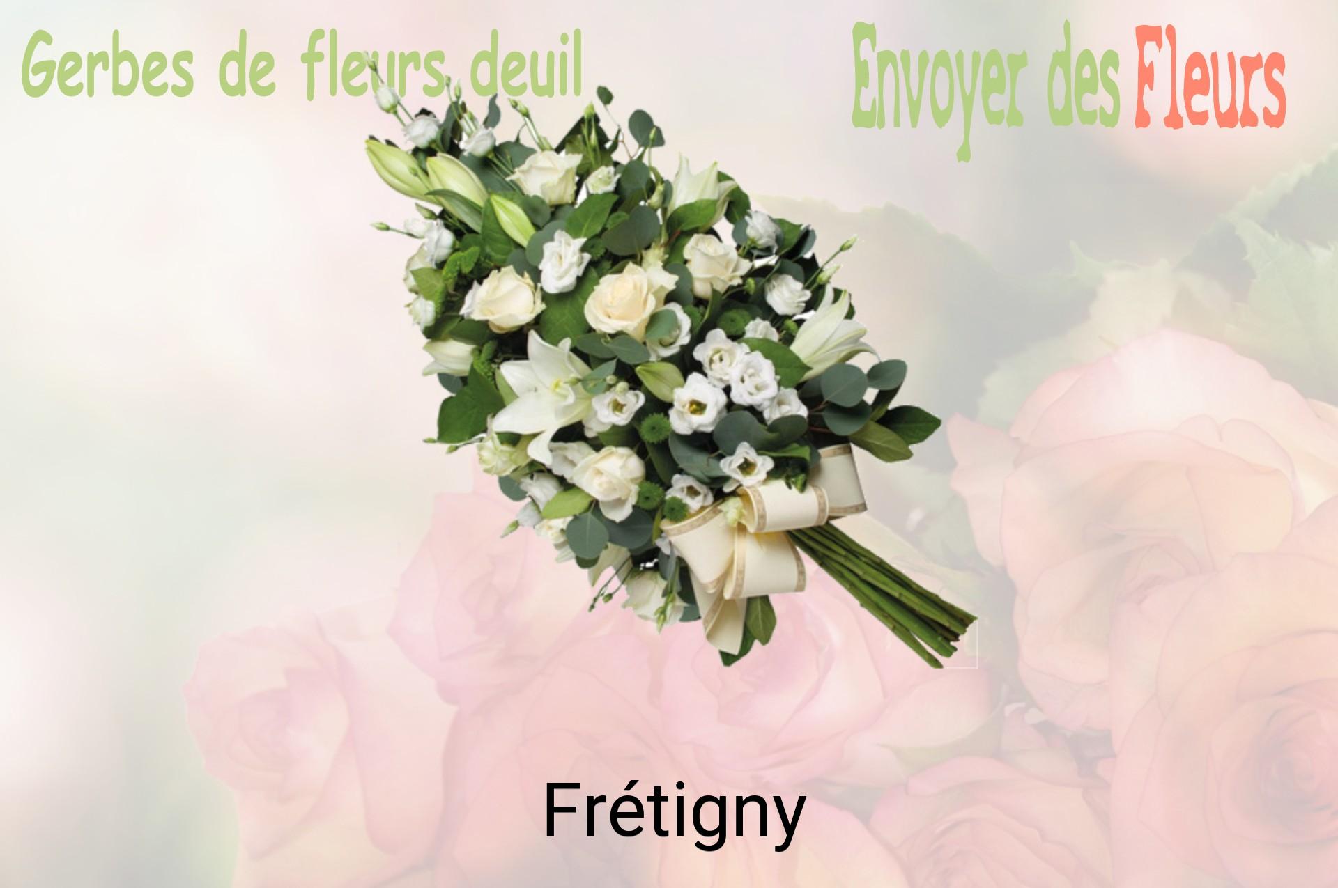 Gerbe de fleurs de deuil livrée à Frétigny